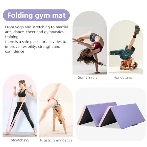 image for PayLessHere Gymnastics Tumbling Mats Portable Gymnastics Mat Foldable 