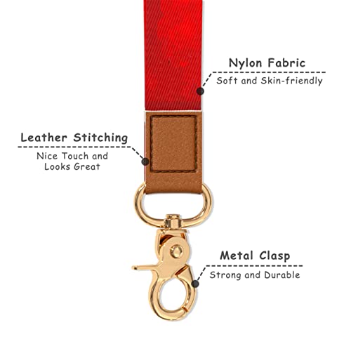 Image of Wrist Lanyard Key Chain, Cute Wristlet Strap Keychain Holder for Women Men Car Keys ID Badges Card Wallet Phone Camera