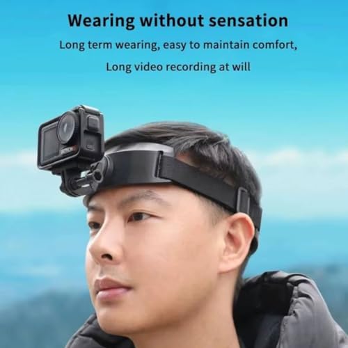 Image of HeadStrap Mount for Action Camera, Adjustable Headband Compatible with GoPro Hero Series, DJI Osmo Action, Insta360 - Hands-Free for Sports, Travel & Vlogging (PM027 Head Strap Mount)