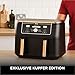 Ninja Foodi MAX Dual Zone Heißluftfritteuse [AF400EUCP] Amazon Exclusive, ‎2470 Watt , 9,5 L, 2 Heißluft-Frittierfächer, 6 Funktionen, 27 x 41.5 x 32.5 cm, Kupfer/Schwarz