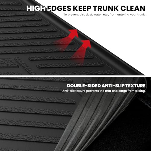 Image of LASFIT Cargo Mat for Audi A5 /S5 2025-2026(New Body), Custom Fit All-Weather TPE Trunk Mat for Audi Accessories, Waterproof, Easy to Clean, Black