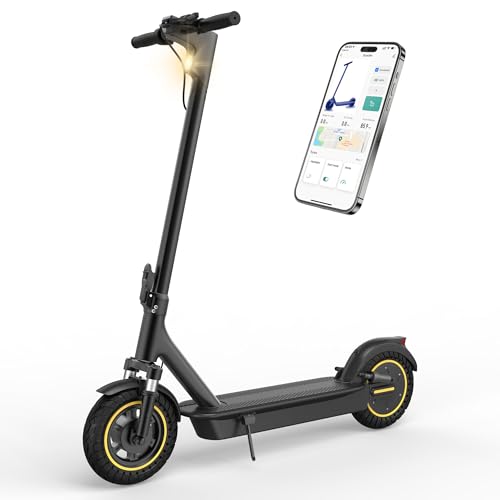Image of Maxshot Electric Scooter, 350W /500W Powerful Motor, 19-22 MPH Max Speed, 15-28 Miles Range, Foldable escooter with Dual Braking Systems, Smart APP