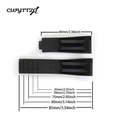 CWYTTZQ Rubber Watch Band For Rolex Submariner Ghost Daytona Yachtmaster Rolex Rubber Strap 20mm Replacement and Omega Silicone Strap Wristband