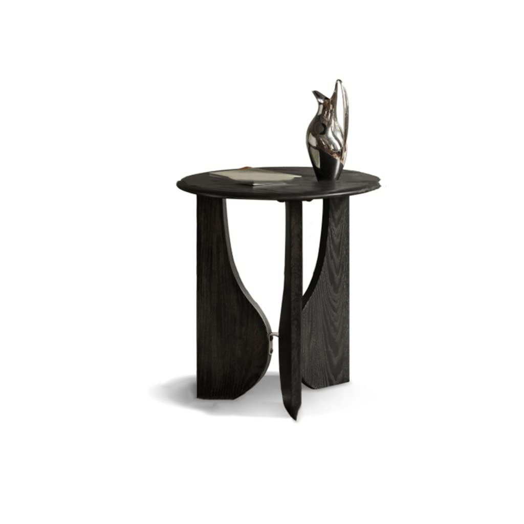 Table d'appoint en bois canapé salon noir nordique basse d'angle