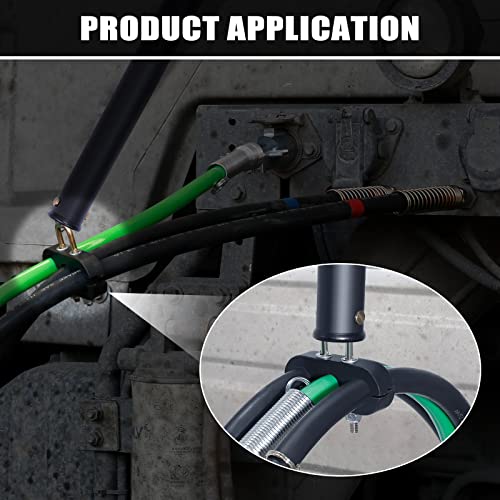 Cheemuii 20" Single Tender Spring Kit Heavy Duty Abs Air Line Hose Tracker Tender Kit With 3 Hose Holders For Semi Truck Trailer Tractor #TOP5