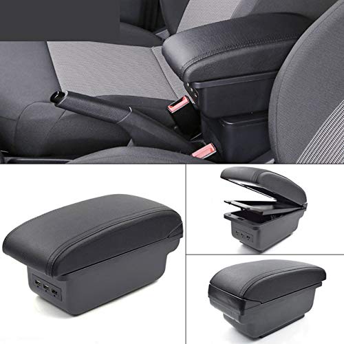 Accoudoir Central Universel Pour Suzuki Samouraï - Rangement Coulissant, Cuir, Noir