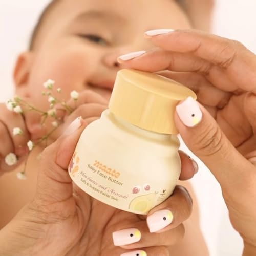 MAATE Baby Face Butter (50 gm) | Enriched with Shea Butter & Avocado | Baby Cream For Face | Baby Face Butter For Kids 0-12 years | Nourishes & Softens Skin | Quick Absorbing and Extremely Light