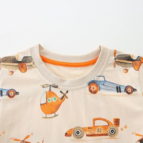 Image of Toddler Boy Clothes Cartoon Cotton Summer Short Sleeve T-Shirt and Shorts Kids Outfit Set 2-7 Year