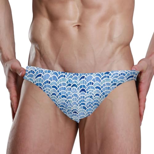 Boho Bohemian Geometric Rainbow Swim Briefs for Men Swimsuit Bikini Swimwear S A1102394