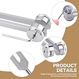 Tuning Fork 128 Hz Set, Aluminium Alloy Healing Frequency Tool for Relaxation, with Silicone Striker and Pouch Sound Therapy Meditation and General Wellness Practice - Image 3