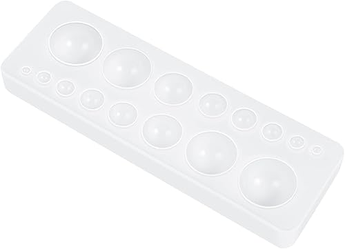 Healifty Cabochon - Molde de silicona para gemas, molde redondo de resina epoxi para pendientes, fabricación de joyas, fundición de bricolaje