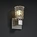 Justice Design Group Veneto Luce 1-Light Wall Sconce - Brushed Nickel Finish with Clear Textured Venetian Glass Shade