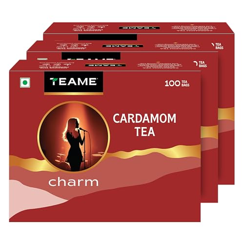 Image of TE-A-ME Black - Cardamom Tea Bags, 100 Bags (Pack of 3) | Black Tea Bags 300 pieces