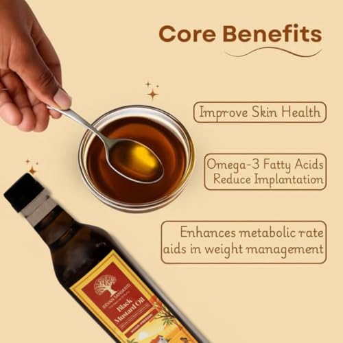 Image of Jeevan Sanskriti Black Mustard Oil 1L x 5 | Wood | Pressed Cold Pressed Lakdi Ghani | Pure | Natural | Unrefined Cooking & Massage Oil | 5Litre