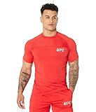 UFC Sleeveless Crew Neck Tank Top for Men – Blended Cotton – Short Sleeves – Regular Fit – Graphic Printed Red 1 XL One Size