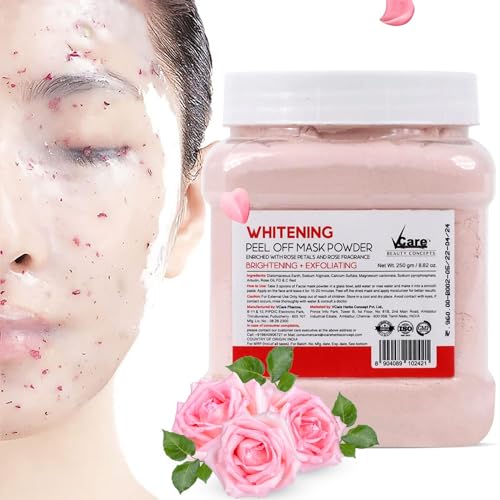 Image of Vcare Jelly Whitening Peel Off Mask For Facials Skincare |Face Mask Powder 250g - Facial Skin Care Product for Women Smoothing, Moisturizing, Cleansing, Refreshing|Suits All Skin Types