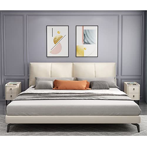 Table de chevet étroite moderne en similicuir pour chambre chaleureuse - 4