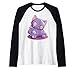 Süße lila Katzen-Puppe Anime Ästhetische Kawaii Pastell Gothic Raglan