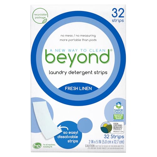 Beyond Laundry Detergent Strips [32 strips] - Fresh Linen - Eco-friendly,...