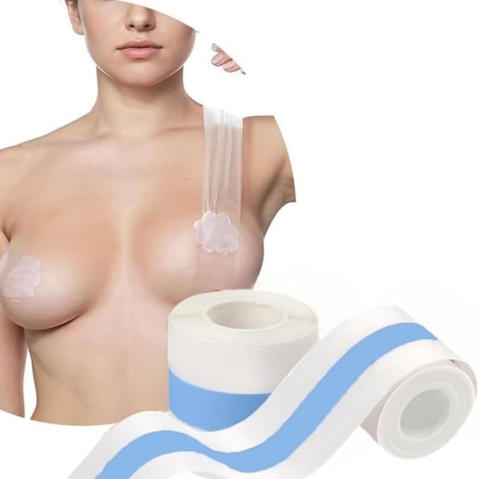 Boob Tape Clear Boobytape for Breast Invisible Lift Body Tape Transparent Self Adhesive Bra Tape Push up Sweatproof