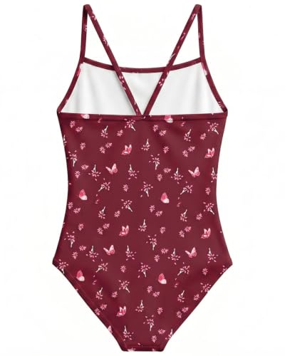 Image of weVSwe Baby Girl Swimsuit One Piece Swimsuit Cute Toddler Girls Sleeveless Bikini Kids 2-10 Years