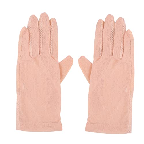 BRIGHTFUFU 1Pair Summer Ice Gloves for Women Protective Skid Outdoor Gloves for Driving and Gardening Breathable Hand Protection Light