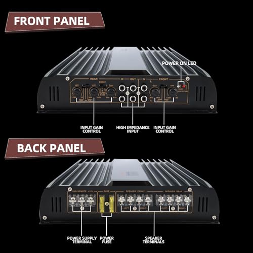 3200W 12V 4 Channel Car Amplifier Stereo Power Amp Audio 4CH Bass Sub Woofer