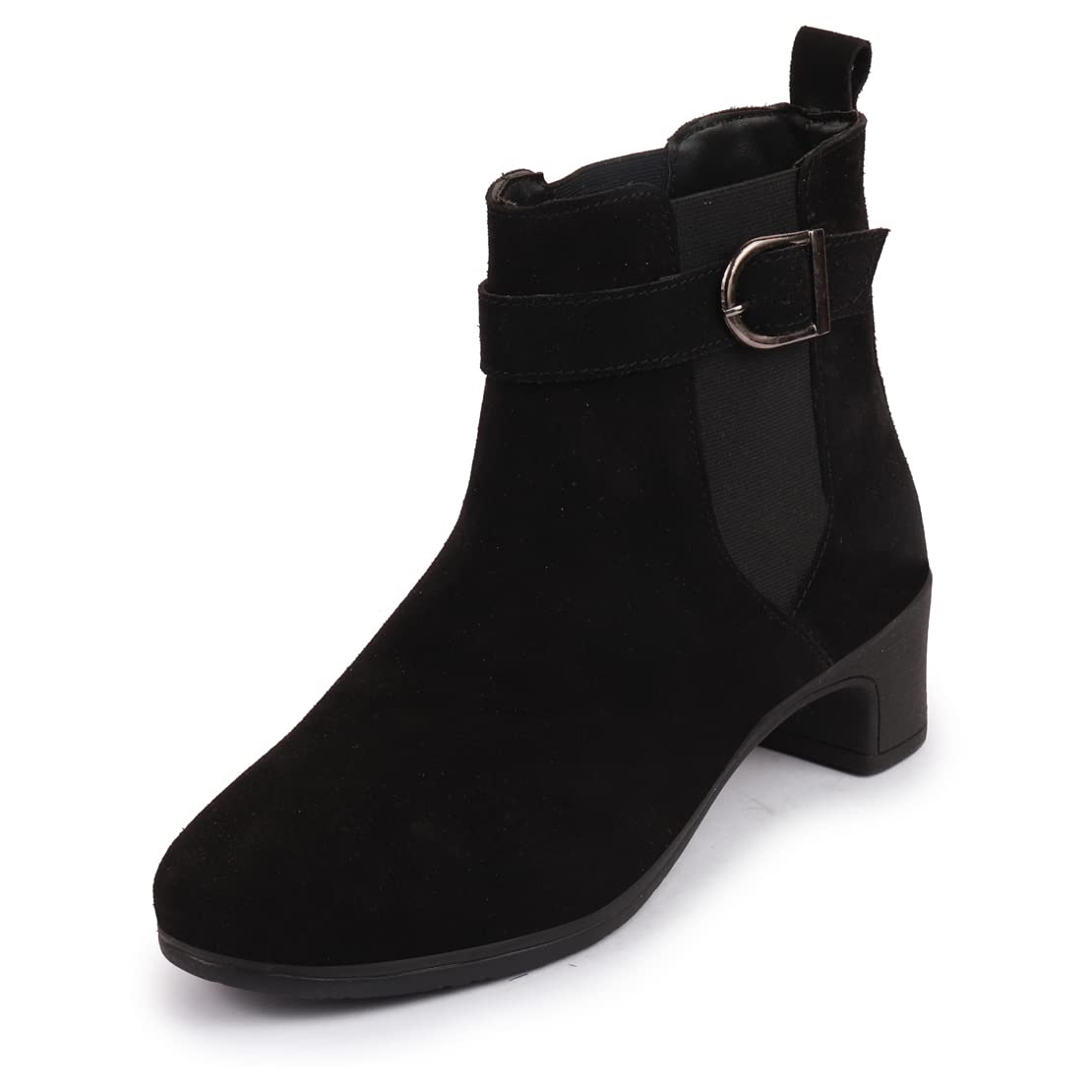 FAUSTOWomen Flared Heel Boots