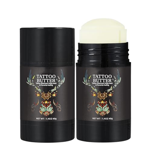 Crema para tatuajes, bálsamo para el cuidado del tatuaje para antes, durante/después del tatuaje, mantequilla para tatuajes frescos y antiguos, suave y de rápida absorción, crema para el cuidado del