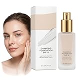 K-Beauty Color Changing Foundation for Mature Skin - 2026 New 2-in-1 Hydrating Lightweight Liquid Foundation with Concealer, On-the-Go, Natural Glow, Adapts to All Skin Tones, 1 PCS