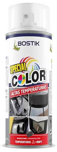 BOSTIK ALTAS TEMPERATURAS AT800 Transparente Spray de Pintura Esmalte con Resina de Silicona Seca