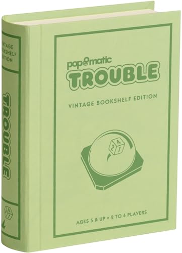 WS Game Company Trouble Vintage Bookshelf Edition, Linen Wrapped Book Box & Slipcase, Pop-O-Matic Die Roller, Classic Board Games for Kids & Adults,...