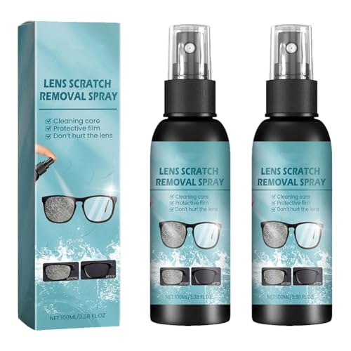 Limpiador De Lentes Vueeze, Eliminador De Rayones for Lentes, Limpiador De Lentes, Kit De Aerosol for Lentes, Limpiador De Lentes, Aerosol for Lentes De Sol, Eliminación De Rayones.(2pcs)