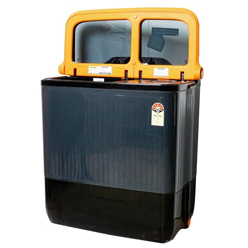 Image of Lloyd Havells Elante Pluss 12 Kg 5 Star Semi-Automatic Top Load Washing Machine (GLWS125EPHVG Dark Grey Tub With Orange Lids)