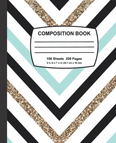 Composition Notebook- Back to School notebooks for teens | Cute notebook for teens: Fancy blue striped styled Comp. Notebook