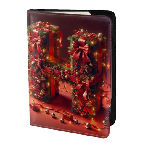 H stampa Viaggio Portafoglio Porta Passaporto Custodia per Famiglia pelle Copertura per Uomo Donna nero Taglia unica