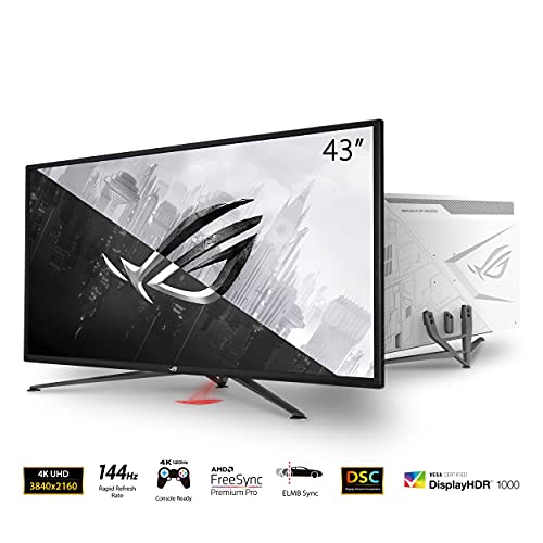 Asus Rog Strix 43-Inch 4K Hdr Dsc Gaming Monitor (Xg43Uq) - Uhd (3840 X 2160), 144Hz, 1Ms, Hdmi 2.1 (Renewed) #TOP1