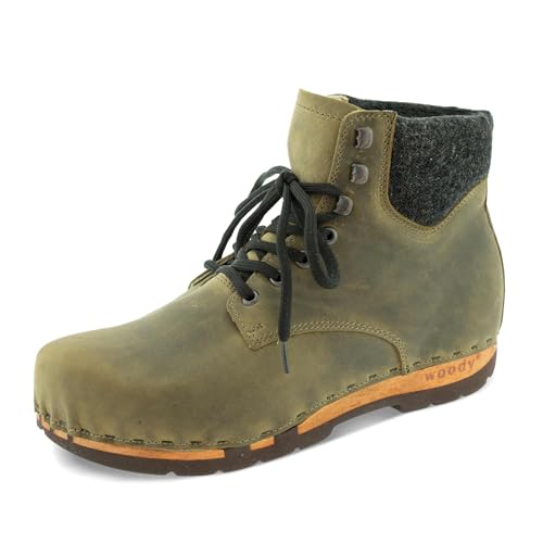Bottines Mona Woody olive pour vos balades d'automne en 38