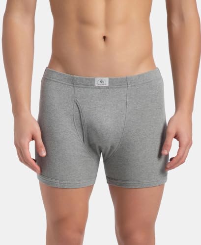Image of Jockey 8008 Men Super Combed Cotton Solid Long Trunk Boxer Brief(Pack of 3)