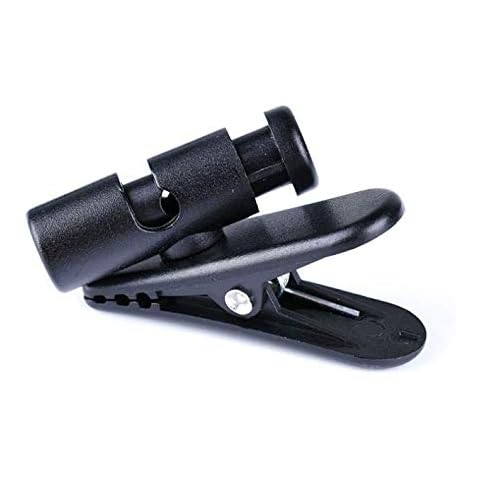FuncDEme Headset Wire Clip for Earphone Wire, Fixed Cable on The Clothes, 2 Pcs Black Clips for Most Headset Wire Cover