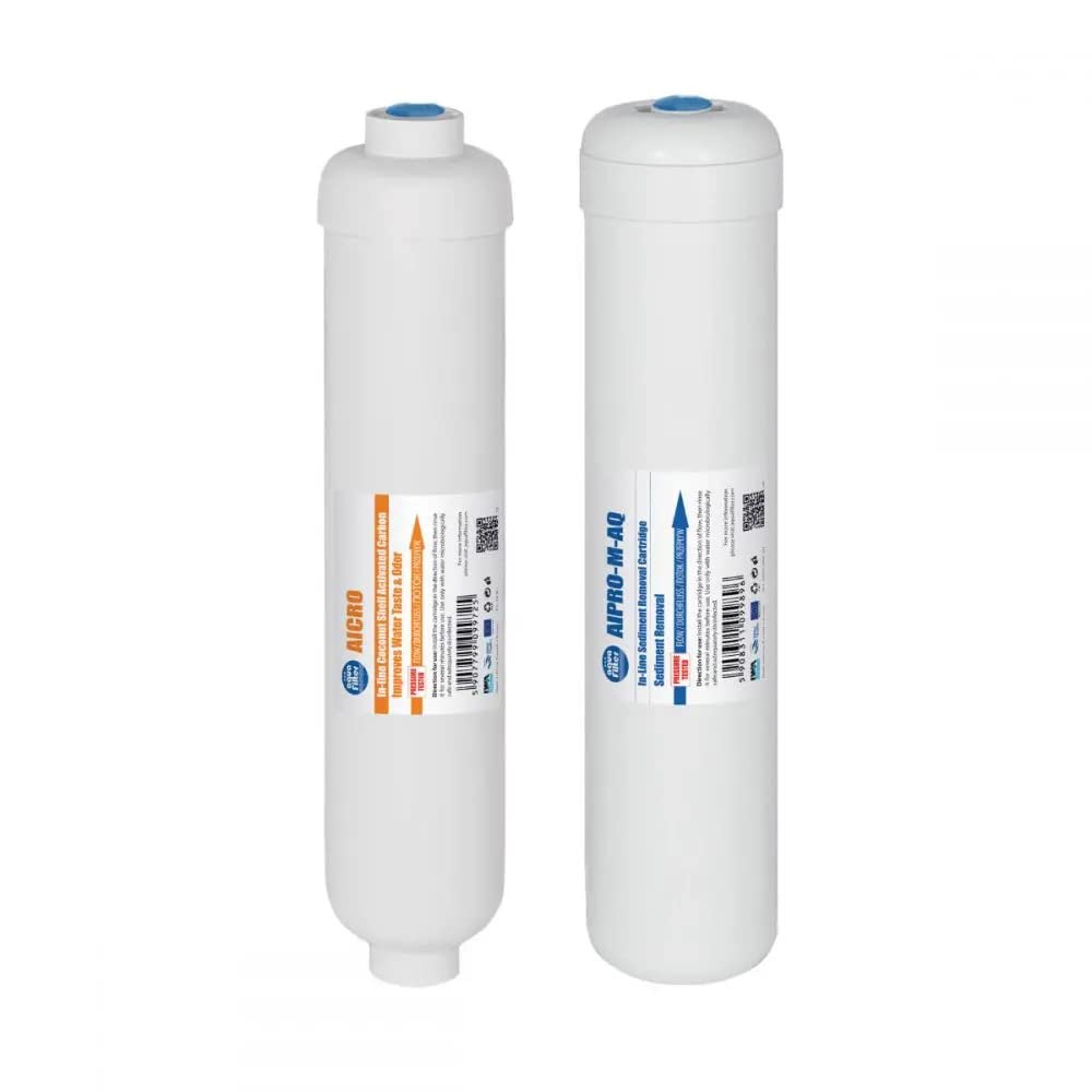 Juego de 2 cartuchos de filtro de agua para sistemas de purificación de ósmosis inversa compactos VYAIR