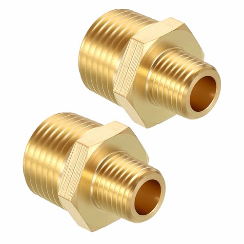 Kozelo Adaptateur 1/2" NPT mâle à 1/4" NPT mâle 2pcs