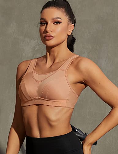 Image of Wingslove High Impact Sports Bras for Women Plus Size Non Padded Wirefree Workout Bra Bounce Control