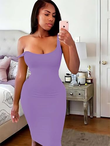 Image of Mrskoala Women Midi Tank Dresses Sexy Club Casual Dress Summer