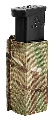 Krydex Single Pistol Mag Pouch, Nylon Magazine Pouch 9mm with Quick Release Magazine Insert