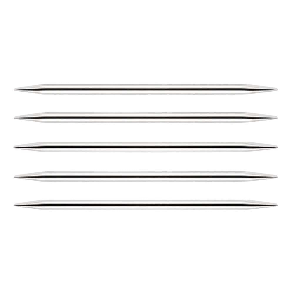 KnitPro Nova Double Pointed Needles 8" (20cm), Silver, 7.00mm