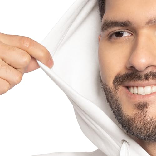 Fruit of the Loom Men's Eversoft Fleece Sweatshirts & Hoodies, Moisture Wicking & Breathable, Sizes S-4X, Pullover-White, Small