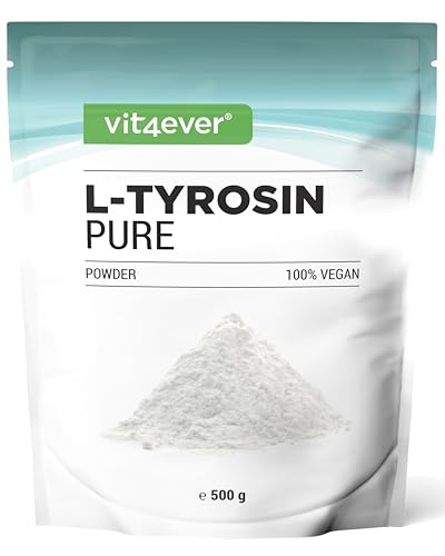 vit4ever L-Tyrosin - 500 g Pulver - 333 Portionen - Reine Aminosäure aus pflanzlicher Fermentation - Vegan