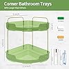 Amazon.com: Acrylic Bathroom Tray, 2 Tier Corner Bathroom Organizer ...