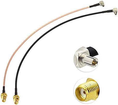 SUPERBAT SMA to TS9 Coaxial Cable SMA Female to 90 Degree TS9 Pigtail 12inch (2pcs) for 4G Modem Dongle Router USB Modems MiFi Hotspots External Antenna Adapter Cable (RG316 RG174)